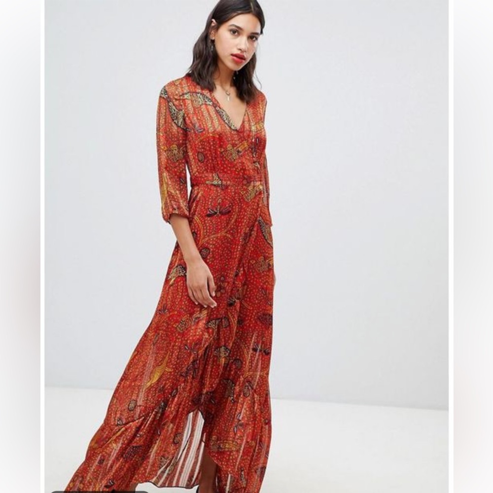 Ba&Sh Size 0 Silk Wrap Dress